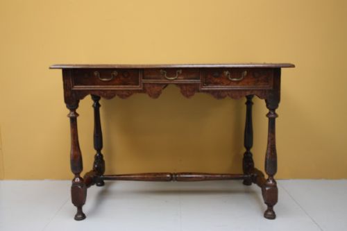 fig 1. William & Mary English Antique Oak Table