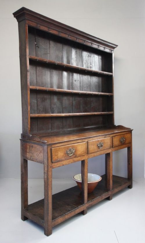 18th Century Antique Oak Pot Board Dresser