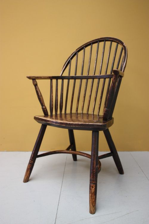 fig 1. Georgian Antique Ash Wood Windsor Armchair