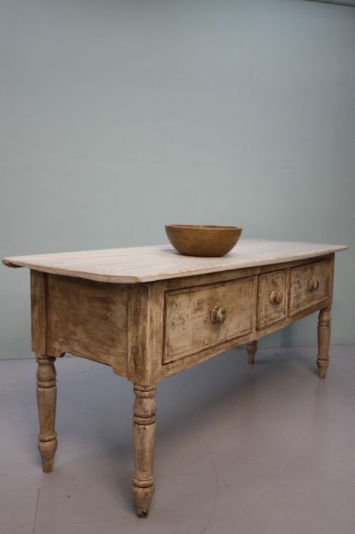fig 1. English Georgian Antique Serving Table in Original Paint