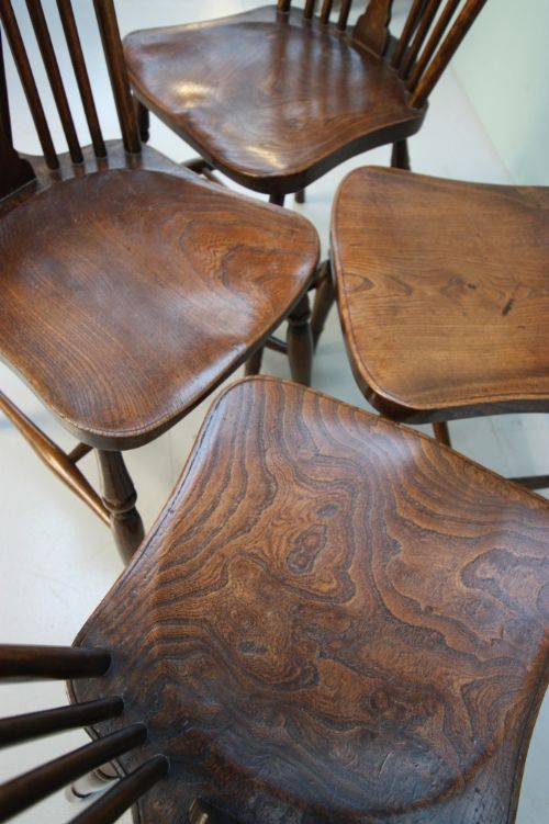 Set of Four Antique Windsor Dining Chairs.