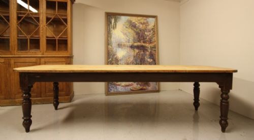 fig 1. Huge English Pine Farmhouse Dining Table