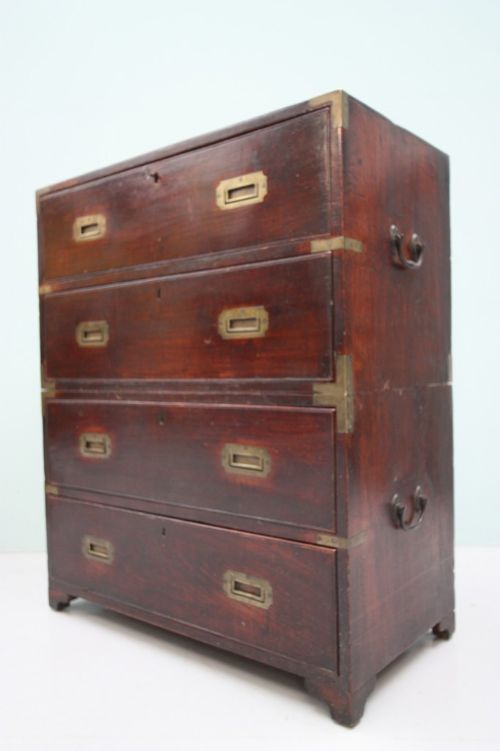 Unusually Small Antique Military Campaign Chest.