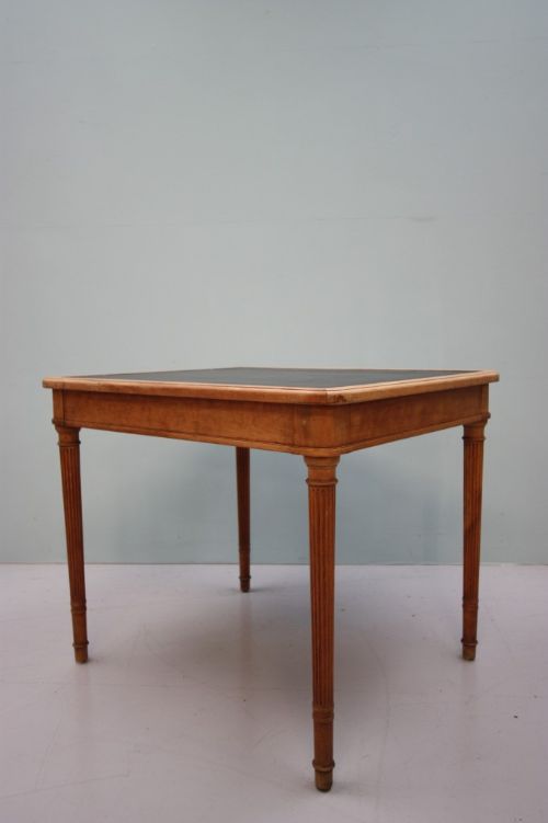 Satin Birch Antique Writing Table.