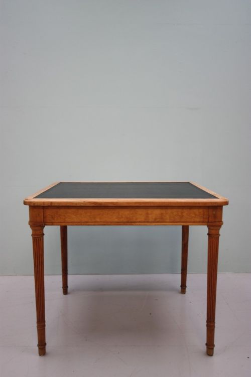 fig 1. Satin Birch Antique Writing Table.