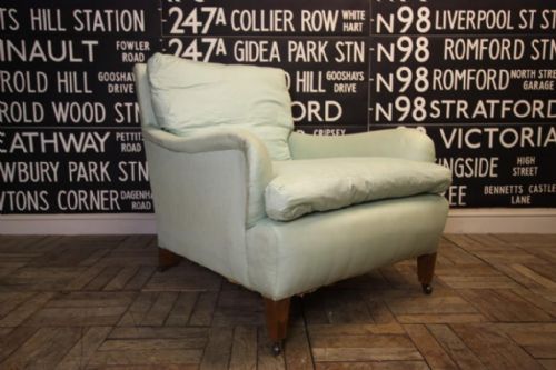 English Deep Seated Antique Armchair.