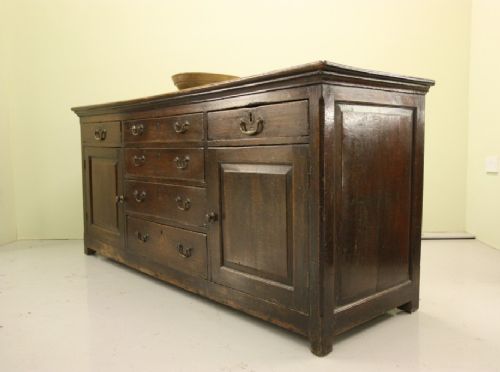 18th Century Yorkshire Antique Oak Dresser Base.