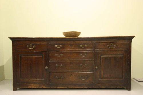 fig 1. 18th Century Yorkshire Antique Oak Dresser Base.