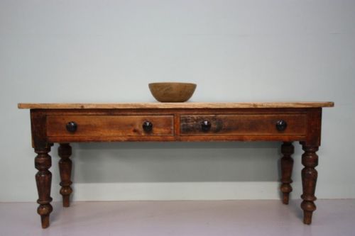 fig 1. English Antique Pine Serving Table.
