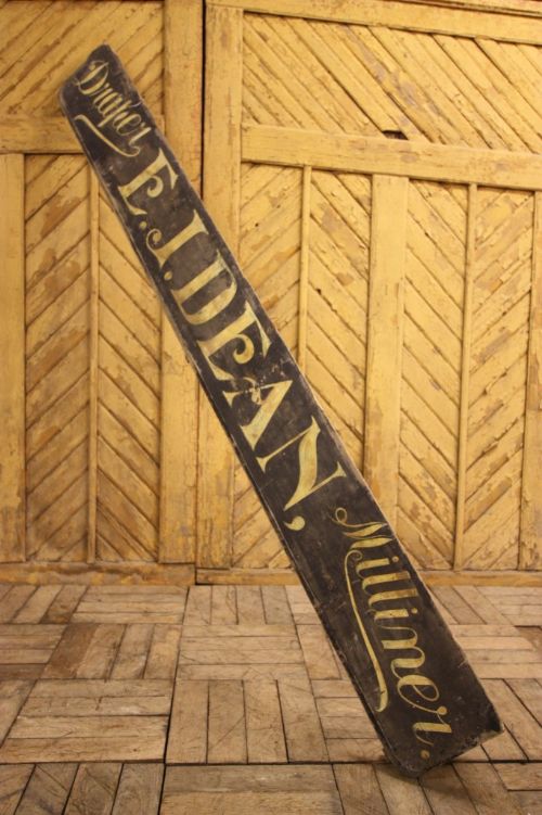 19th Century Antique Hand Painted Draper's Sign.