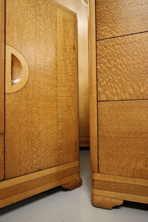 fig 2. English Art Deco Bedroom Suite in Silky Oak.