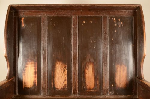 fig 1. High Back Welsh Antique Elm Settle