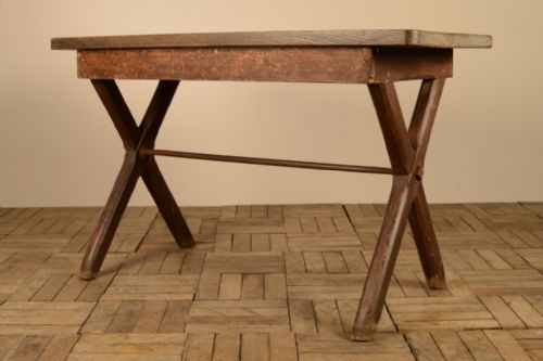 fig 1. Original Painted Pine Antique Tavern Table