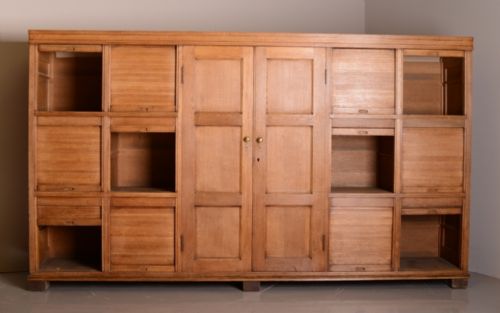 fig 1. Edwardian Antique Oak Cabinet