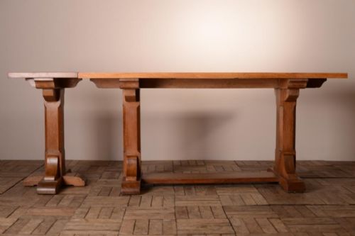 Early Heals Antique Oak Refectory Table with Extension