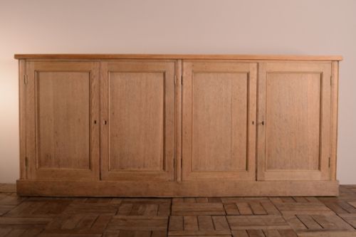 Pale Oak Antique Four Door Cupboard