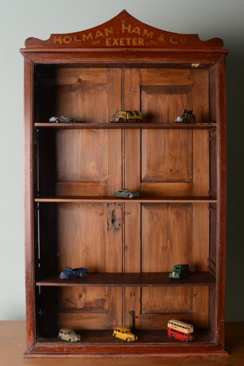 Glazed Antique Chemist Display Case.