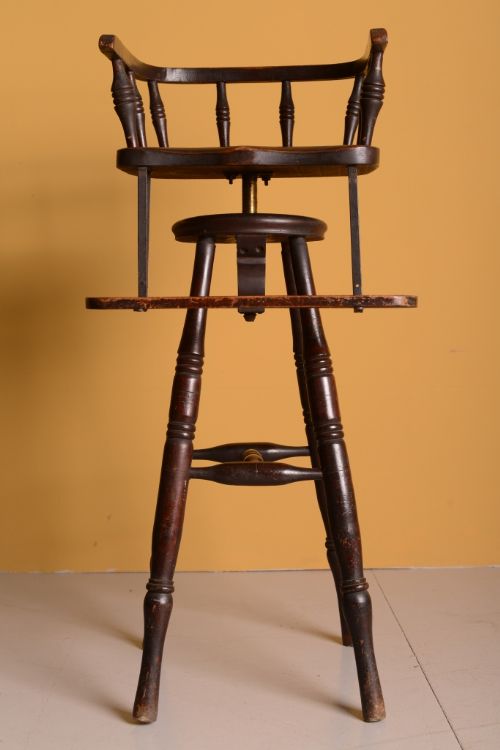 fig 1. Tall English Antique Childrens Barber Chair