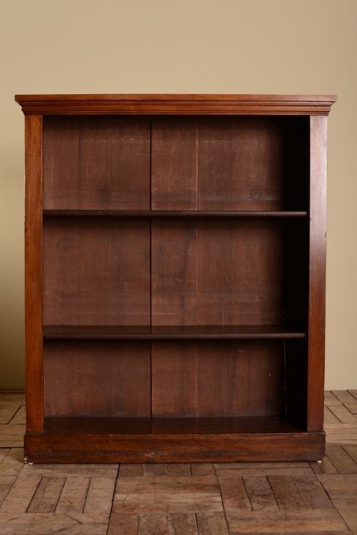 fig 1. 19th Century Antique Mahogany Open Bookcase