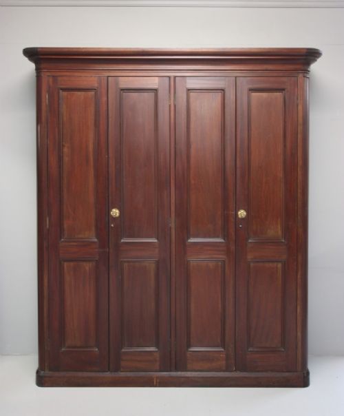 Large Country House Antique Mahogany Cupboard