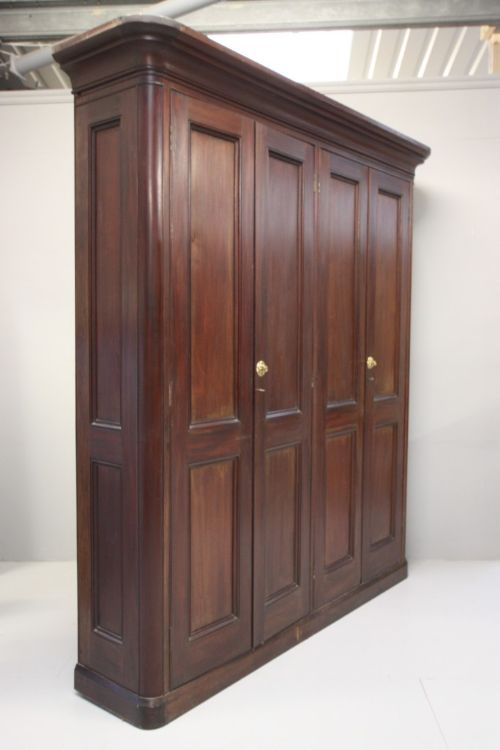 fig 1. Large Country House Antique Mahogany Cupboard