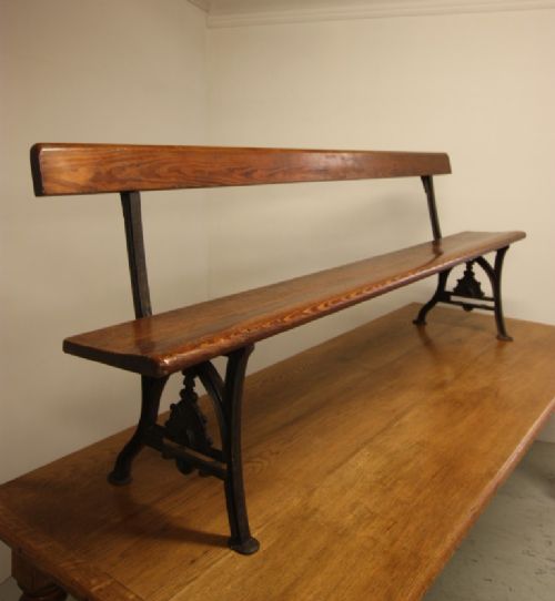 Cast Iron & Pine Antique Bench