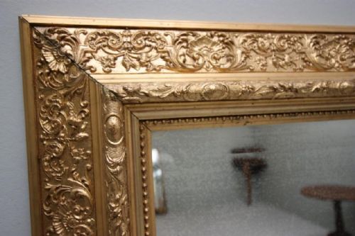 fig 1. Decorative English Antique Gilt Mirror