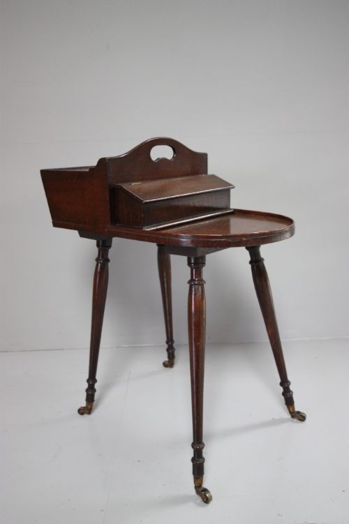 Antique Oak Sewing Table by Jw Hetherington