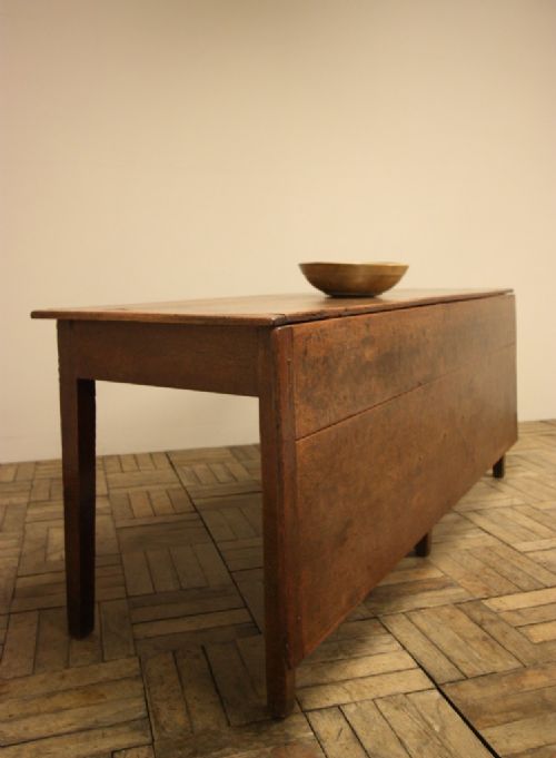 18th Century Antique Oak Single Gate Leg Dining Table