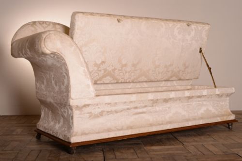 fig 2. Unusual English Antique Chaise Longue & Ottoman