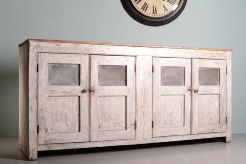 English Antique Dresser Base in Old Paint