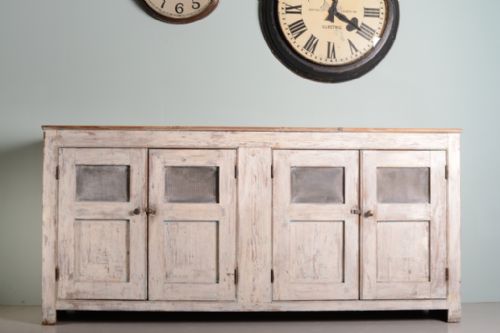 fig 1. English Antique Dresser Base In Old Paint