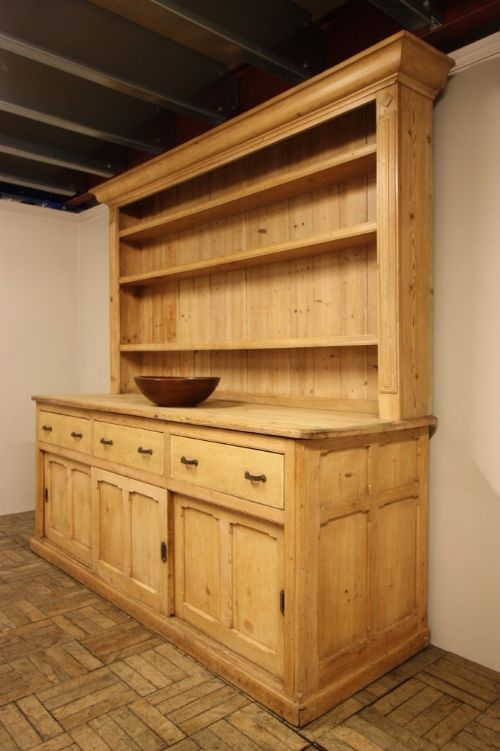 fig 1. Large Country House Antique Pine Dresser