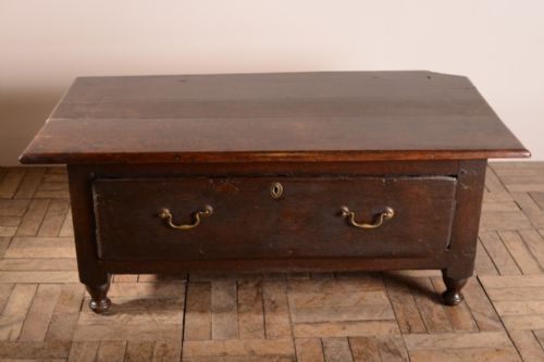 fig 1. 18th Century Antique Oak Coffee Table