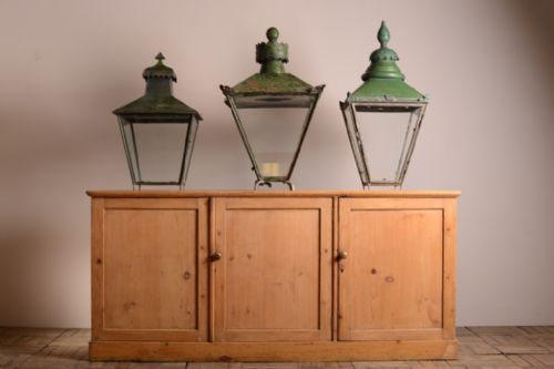 fig 1. Regency Antique Pine Three Door Kitchen Cupboard