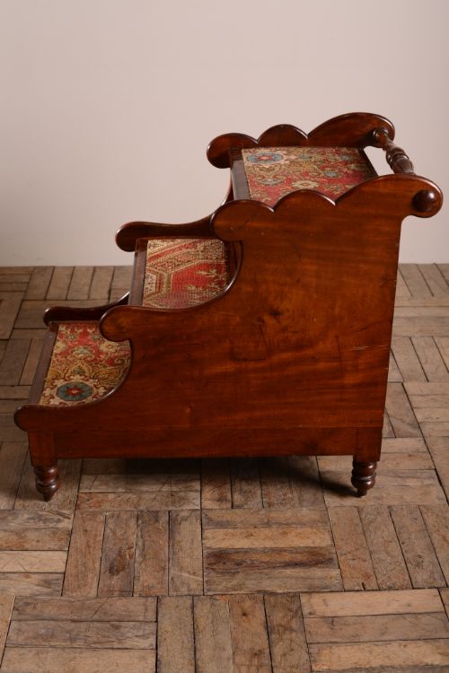 fig 1. Beautiful Quality William IV Antique Mahogany Step Commode