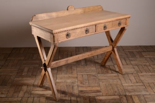 Antique X Frame Side Table in Ash