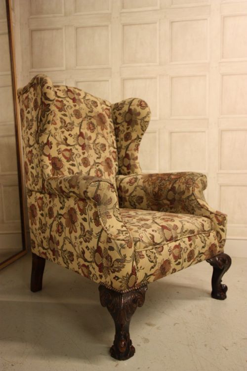 English Antique Wing Armchair
