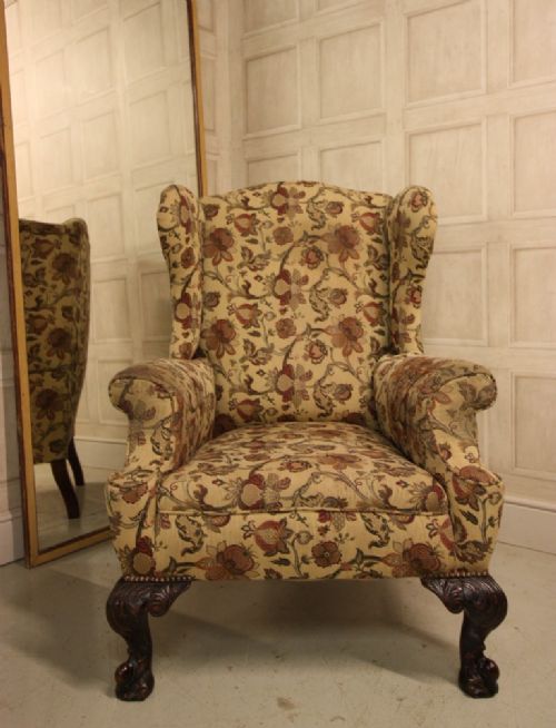 fig 1. English Antique Wing Armchair