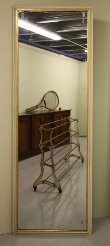 English Antique Painted and Gilt Mirror