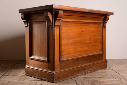 English Antique Mahogany Shop Counter
