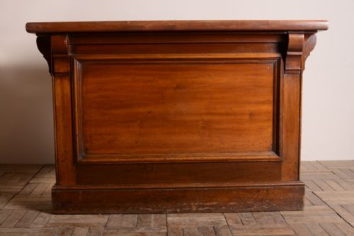 fig 1. English Antique Mahogany Shop Counter