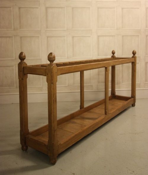 Large English Antique Pine Stick Stand