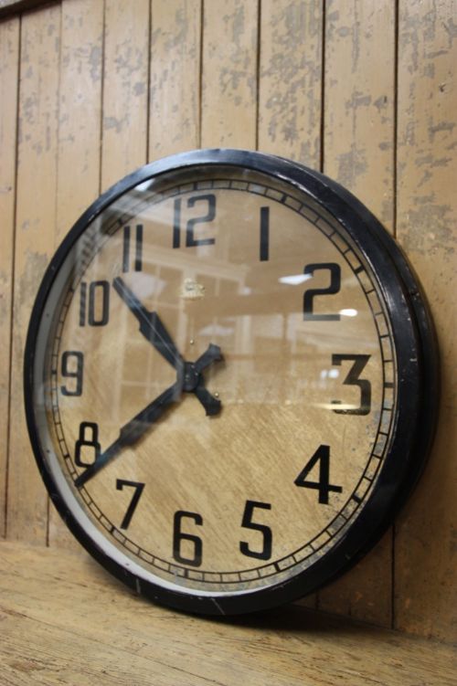 Fully Working Large 1920'S Factory Clock