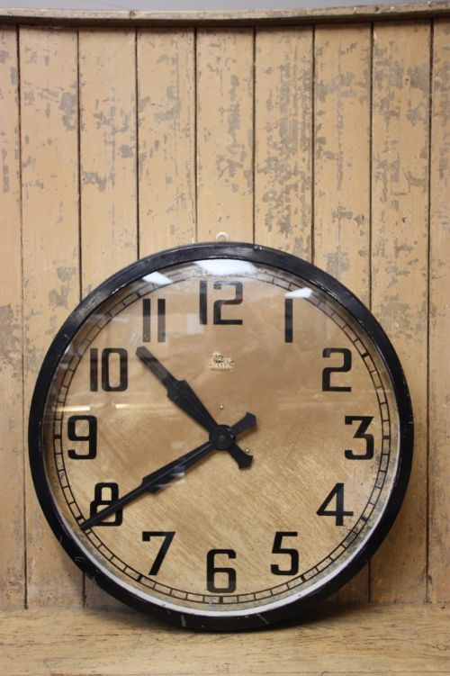 fig 1. Fully Working Large 1920's Factory Clock