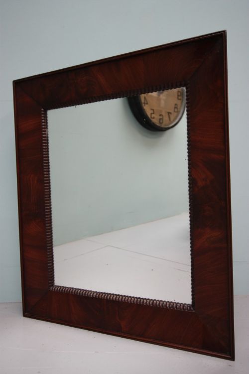 Georgian Antique Flame Mahogany Mirror.