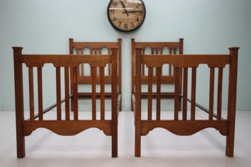 Pair of Edwardian Antique Oak Single Beds.