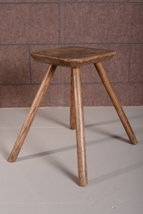 Georgian English Antique Ash Side Table / Stool