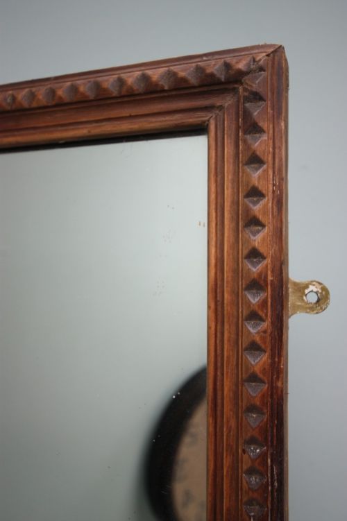 Large Antique Gents Shop Fitting Mirror