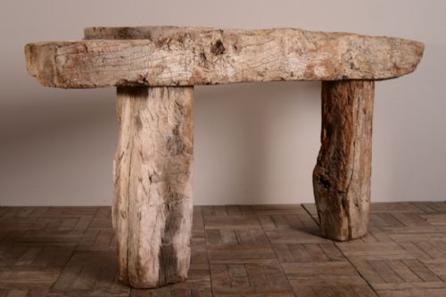 fig 1. Medieval Antique English Oak Console Table